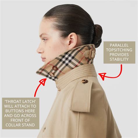 burberry trench lining|burberry trench coat collar strap.